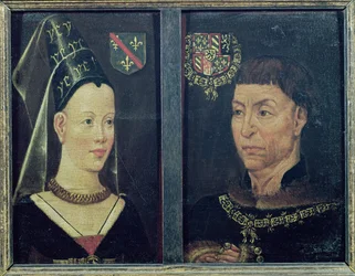Doble retrato de Carlos el Temerario, duque de Borgoña, y su esposa, Isabel de Borbón